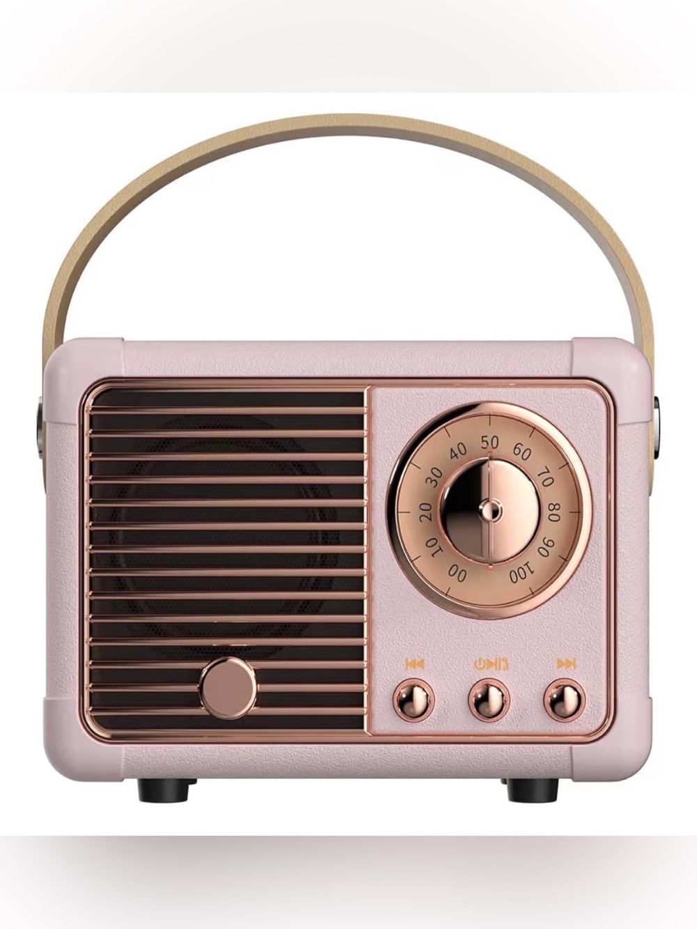 NWT Portable pink Retro Bluetooth Speaker - Pink